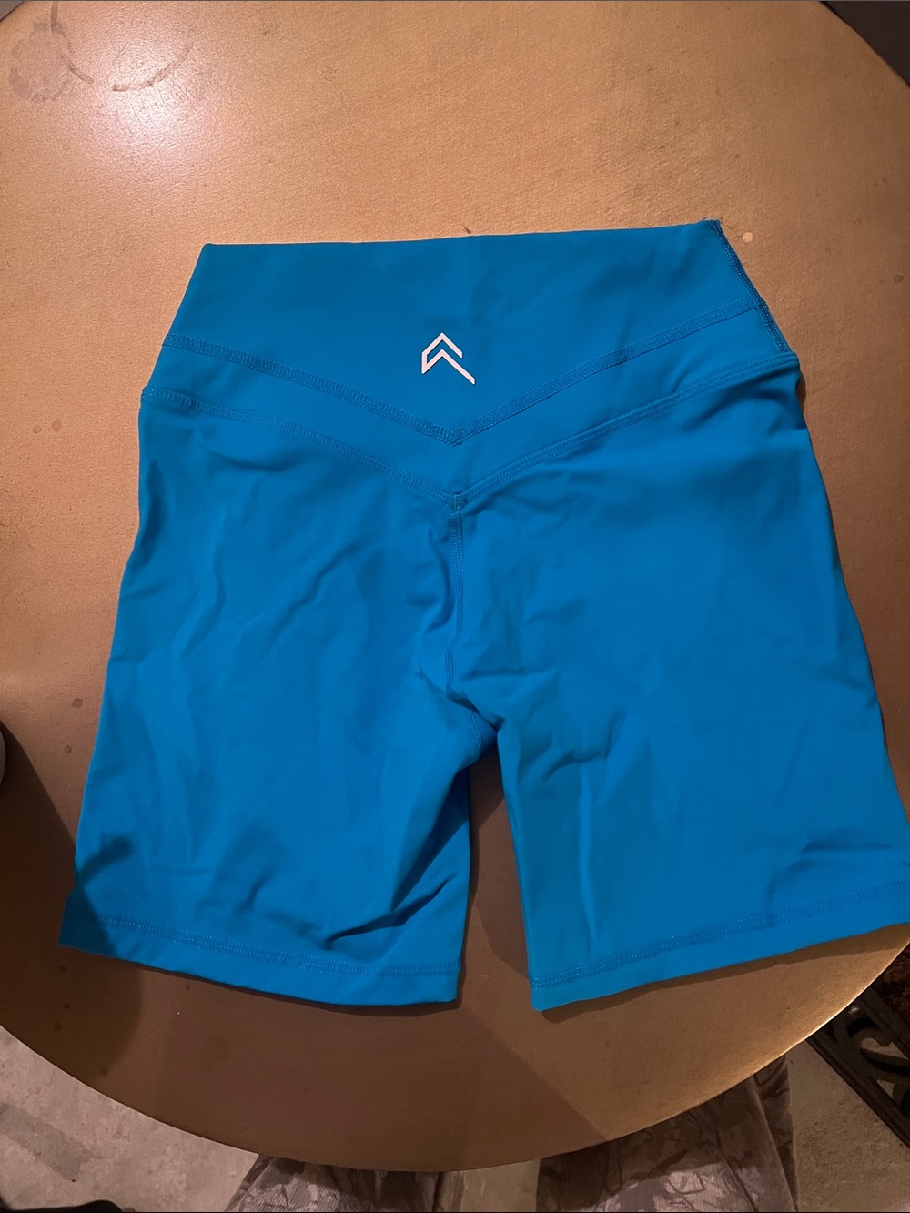 Oner Active Teal Bike Shorts with V-Seam Waistband